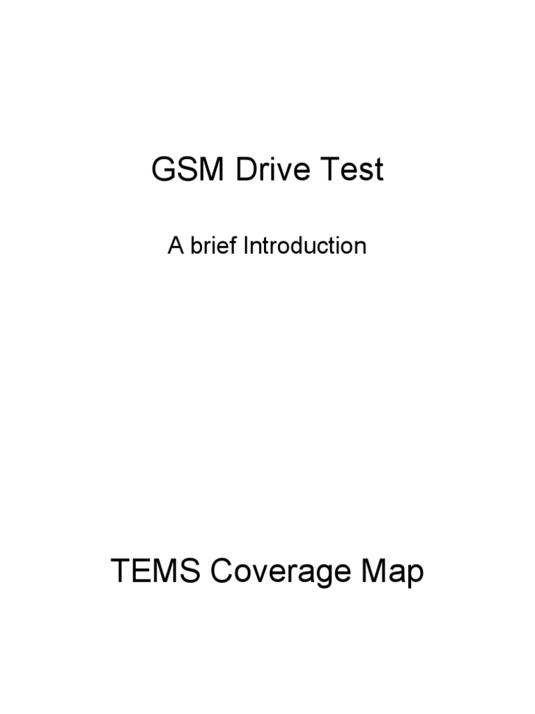 GSM Drive Test Overview | PDF
