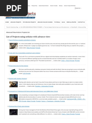 Advanced View Arduino Projects List Part 4 -Use Arduino for Projects