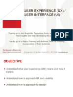 User Experience (Ux) / User Interface (Ui)
