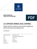 La cortesía verbal en artículos académicos de ELE