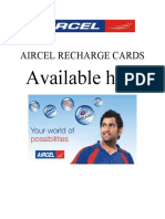 Aircel Recharge Cars