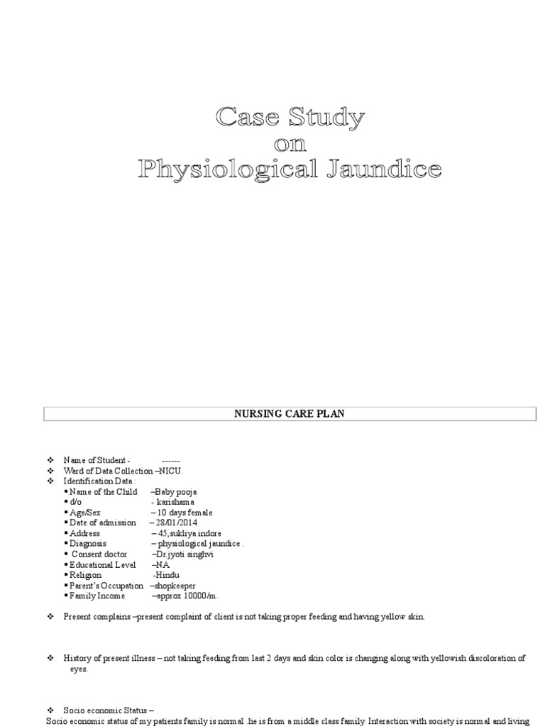 case study on jaundice