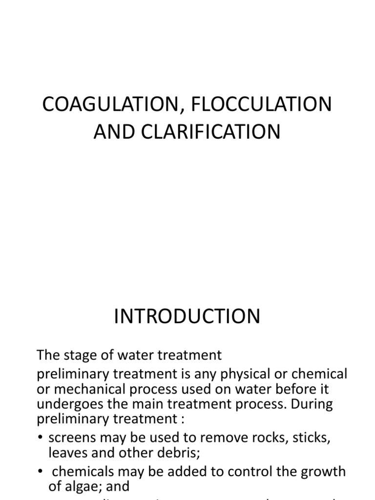 Coagulation, Flocculation and Clarification | PDF | Water Pollution ...
