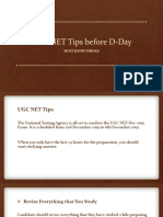 UGC NET Tips Before D-Day