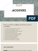 Learn about Modifiers and their Functions in Sentences