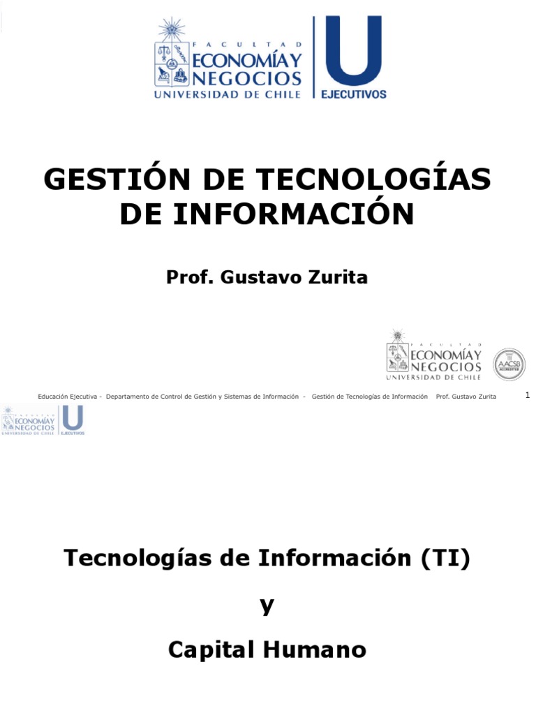 Gestión de Tecnologías de Información | PDF | Tecnologías de la ...