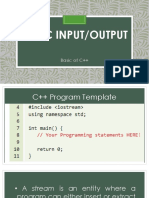 C++ I/O Basics