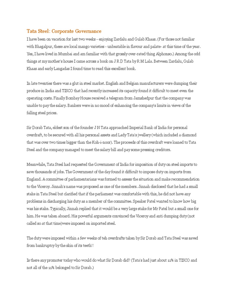 Tata Steel PDF