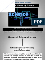 The Genre of Science: Genres in CLIL Subjects