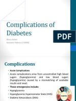 Complications of Diabetes: Maria Aslam Assistant Pofessor (UIDNS)