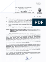 Report Sought by National Human Rights Commission Regarding Adherence To Ministrys and IRC 103 Guidelines For Pedestrian Facility For Persons With Disabilities