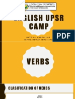 ENGLISH UPSR CAMP VERBS