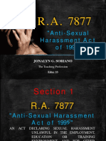 "Anti-Sexual Harassmentact O F 199 ": Jonalyn G. Soriano