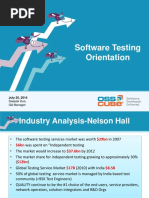 Software Testing Orientation: July 25, 2014