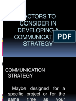 Factors To Consider in Developing A Communication Strategy Bsed