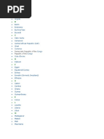 African Country Codes List | PDF | Africa | Mauritius