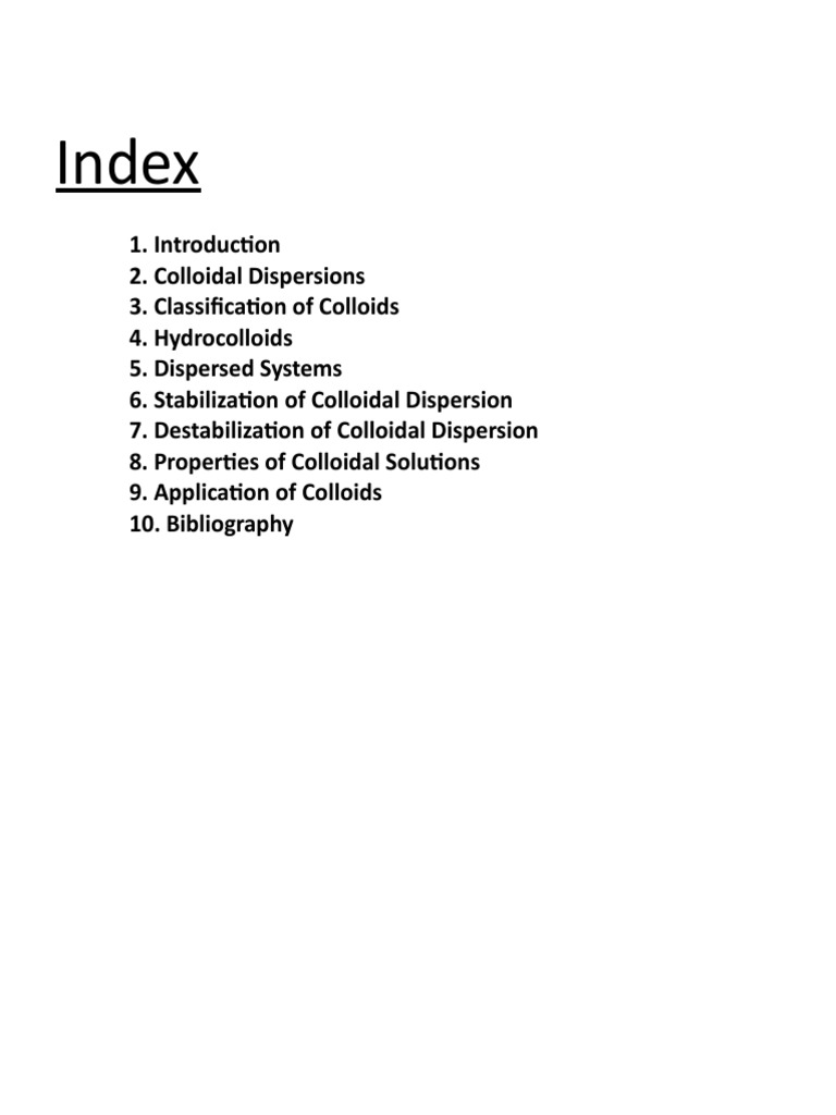 Colloids - Class 12 Chemistry Investigatory Project Free PDF Download ...
