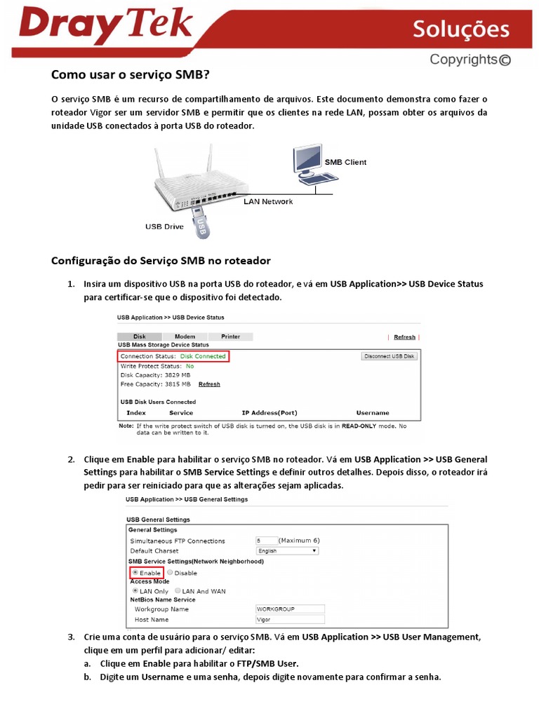 Como Usar o Servico SMB | PDF | Rede local | Microsoft Windows