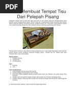 Cara Membuat Tempat Tisu Dari Pelepah Pisang