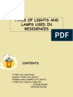 Types of Lights and Lamps Used in Residences