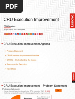 CRU Execution Improvement: PCG Services