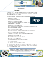 Learning Activity 4 Evidence: My Professional Profile