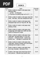 College Bca HTML Practical File