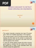 Speed Checker To Detect Rash Driving o