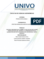 Estudio descriptivo sobre la aplicación de planes profilácticos del ántrax y la prevención en ganado bovino