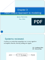 Input-Output Modeling of Systems