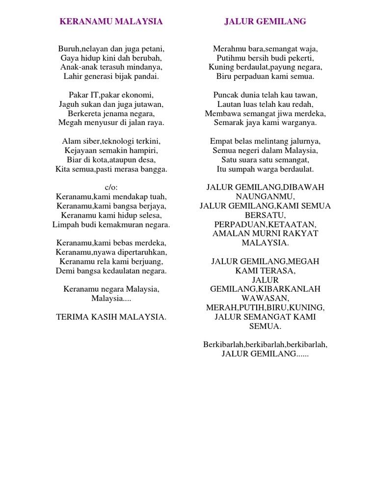 Lirik Lagu Patriotik Pdf