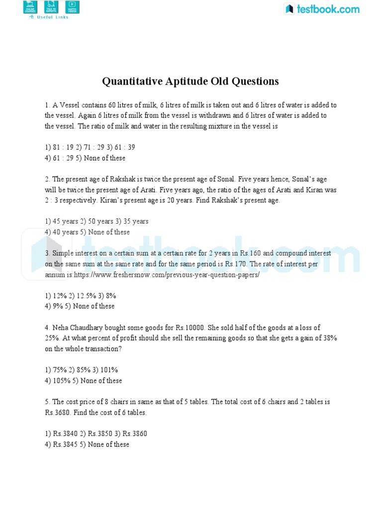 Lic Quantitative Aptitude Question Papers 1 969b347a PDF Interest