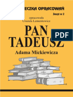 Pan Tadeusz - Opracowanie