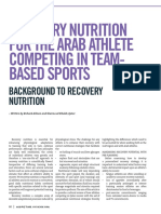Recovery Nutrition For The Arab Athlete Competing in Team-Based Sports