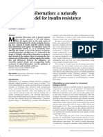 Mammalian Hibernation: A Naturally Reversible Model For Insulin Resistance in Man?