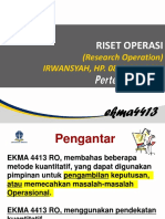 Power Point - EKMA 4413 - Pertemuan Ke 2, Riset Operasi, 2019.2, Edit Irw, 6 Okt. 2019