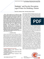 Engineering Students' and Faculty Perception Towards Packaged Water For Drinking, Guntur