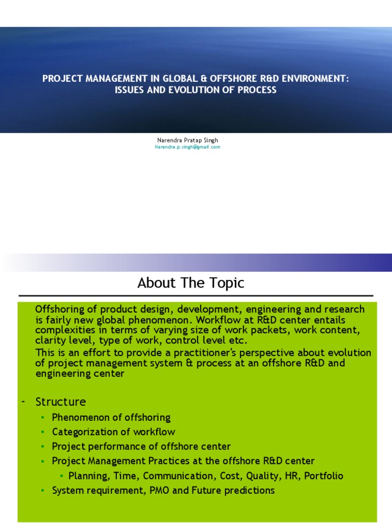 Offshore R&D Project Management Insights | PDF | Information Technology ...