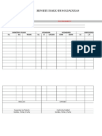 Formato de Reporte Diario de Soldaduras y Trazabilidad