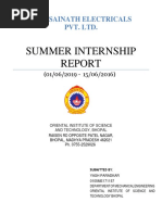 Summer Internship: Shri Sainath Electricals Pvt. LTD