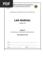 Lab Manual: Sri Krishna Institute of Technology