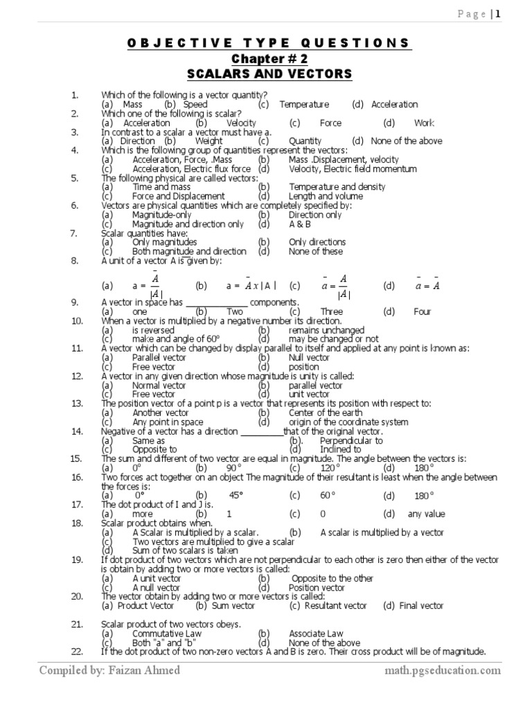 Scalars and Vectors PDF | PDF | Euclidean Vector | Velocity