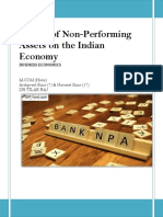 Effects of Non-Performing Assets On The Indian Economy: Business Economics