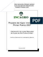 Proyecto de Mayor Innovación Primer Premio 2007
