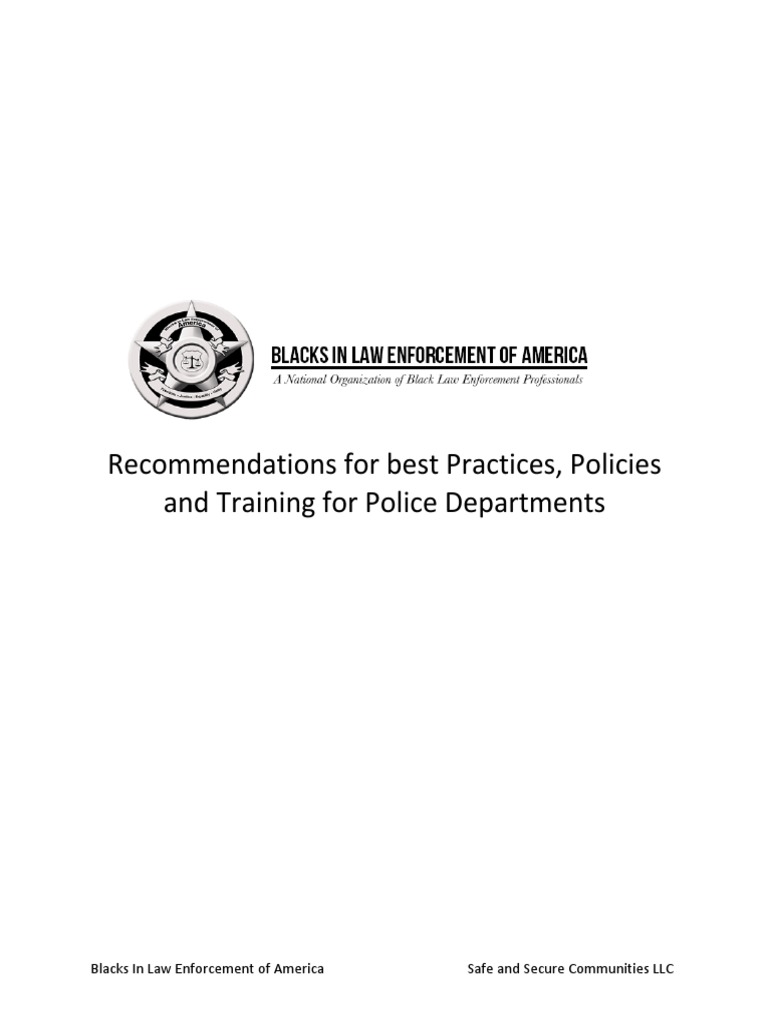 Best Practices for Police Diversity and Trust | PDF | Community ...