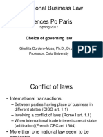 International Business Law Sciences Po Paris: Choice of Governing Law