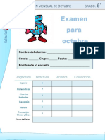 Examen Oficial de Octubre 6to Grado