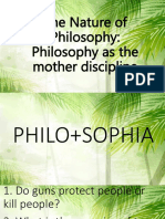 The Nature of Philosophy: Philosophy As The Mother Discipline