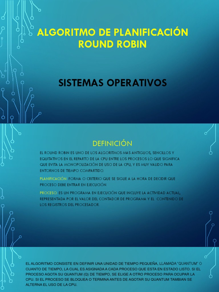 Algoritmo De Planificación Round Robin Pdf Informática