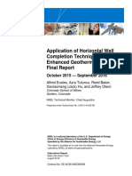 Application of Horizontal Well Completion Techniques To Enhanced Geothermal Systems: Final Report